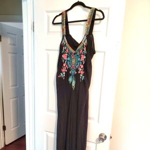 Johnny Was Ziva Black Maxi Dress